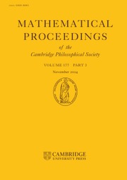 Mathematical Proceedings of the Cambridge Philosophical Society